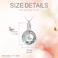 TOUPOP Sterling Silver Crystal Tree of Life Butterfly Cremation Urn Pendant-0-4