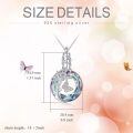 TOUPOP Sterling Silver Crystal Tree of Life Butterfly Cremation Urn Pendant-0-4