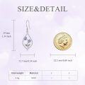 wholesale 925 Sterling Silver Purple Flower Drop Earrings for Women Scottish s-0-4