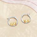 wholesale 925 Sterling Silver Sleeping Ducks Round Hoop Earrings for Women Girls Gift Idea-0-4