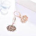 wholesale Rose Gold 925 Sterling Silver Celtic Knot Drop Earrings for Women -0-5