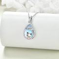 wholesale 925 Sterling Silver Teardrop Moonstone Frog Pendant Necklace-0-1
