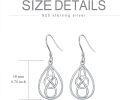 wholesale 925 Sterling Silver Teardrop Celtic Knot Drop Earrings - Irish s for Women-0-3