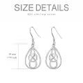 wholesale 925 Sterling Silver Teardrop Celtic Knot Drop Earrings Wholesale - Irish s for Women-0-3