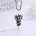 wholesale 925 Sterling Silver Guardian Angel Cross Pendant Necklace w/ 24 Rolo Chain-0-1