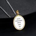 wholesale 925 Sterling Silver St Peregris Catholic Religious Pendant Necklace-0-1