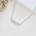 wholesale 925 Sterling Silver Infinity Knot Cubic Zirconia Pendant Necklace for Women-0-1