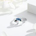 wholesale 925 Sterling Silver Open Mushroom Opal Rings Wholesale With Clear Gemstone-0-1