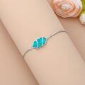 wholesale  Sterling Silver Hexagon Gemstone Bracelet for Women Fine Jewelry Gift -0-34