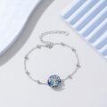 wholesale 925 Sterling Silver Blue Crystal Tree Of Life Charm Bracelet For Women-0-3