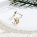 wholesale 925 Sterling Silver Moon & Unicorn Stud Earrings for Girls - Hypoallergenic  Set-0-2