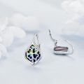 wholesale 925 Sterling Silver Abalone Shell Celtic Trinity Knot Leverback Earrings Triquetra Tree of Life s for Women Girls-0-3