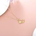 wholesale 14K Gold Sunflower Heart Pendant Necklace - You Are My Sunshine s for Her-0-4