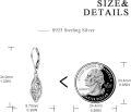 wholesale 925 Sterling Silver Filigree Leaf Design Dangle Drop Leverback Earrings -0-3