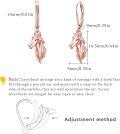wholesale 925 Sterling Silver Rose Gold Plated Unicorn Head Dangle Leverback Earrings for Women-0-4