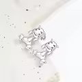 TOUPOP 925 Sterling Silver Stud Earrings Hippo Frog Cow Axolotl Elephant-0-1