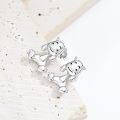 TOUPOP 925 Sterling Silver Stud Earrings Hippo Frog Cow Axolotl Elephant-0-1