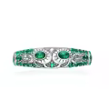 TOUPOP Gold & Zircon Retro Statement Ring for Women-0-0