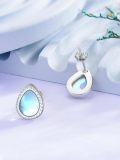 wholesale Sterling Silver Opal Moonstone Larimar Turquoise Teardrop Stud Earrings-0-5