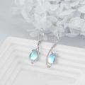 wholesale Sterling Silver Moonstone Larimar Moss Agate Pink Opal Drop Leverback Earrings-0-9
