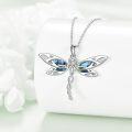 wholesale 925 Sterling Silver Abalone Shell Inlay Celtic Knot Dragonfly Pendant Necklace for Women Nature Lovers' Gift-0-2