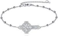 wholesale 925 Sterling Silver Cross Crucifix Jesus Christ Charm Bracelet for Women Surfer s for Wife/Mother/Sister-Jesus