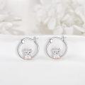 wholesale 925 Sterling Silver Highland Cow Huggie Hoop Earrings for Women Girls-0-2