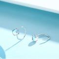 wholesale 925 Sterling Silver Blue Moonstone Cat Ear Cuff Wrap Studs for Women-0-2