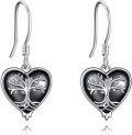 wholesale 925 Sterling Silver Tree of Life Heart Drop Earrings for Women-0-0