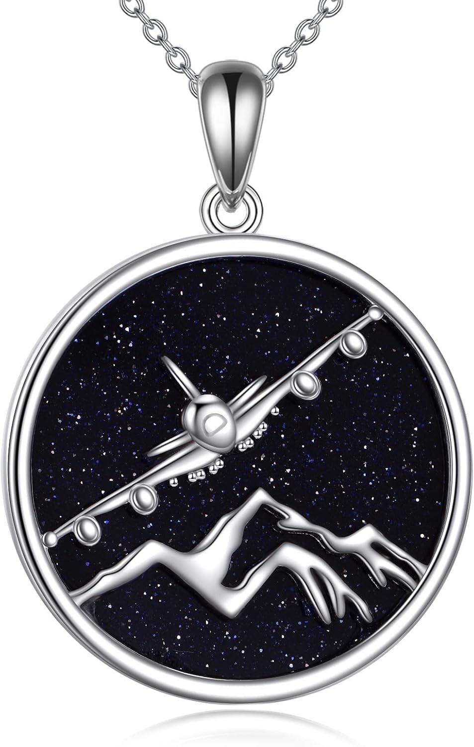 Sterling Silver Celtic Knot Airplane Necklace for Women Jewelry Gift-0-0