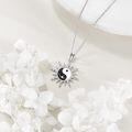 wholesale 925 Sterling Silver Yin Yang Sun Pendant Necklace  for Women-0-2