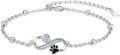 wholesale 925 Sterling Silver Infinity Heart Paw Print Bracelet for Women Pet Lovers s-0-0