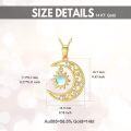 wholesale 14K Gold Sun & Moon Opalite Pendant Necklace for Women-0-4