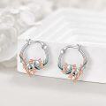 wholesale 925 Sterling Silver Moon & Star Huggie Hoop Earrings - Cute Celestial  for Her-0-2