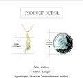 wholesale 14K Yellow Gold Marquise Moissanite Pendant Necklace, Elegant Flowing Design, Gift Box-0-2