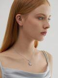wholesale 925 Sterling Silver Rabbit Carrot Crescent Moon Charm Pendant Necklace-0-3