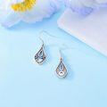 wholesale 925 Sterling Silver Teardrop Moonstone Filigree Drop Dangle Earrings with Butterflies and Bees for Women-0-2