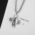 wholesale 925 Sterling Silver Virgin Mary Cross Pendant Necklace for Women Men Catholic  36 Chain-0-2