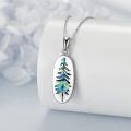 wholesale 925 Sterling Silver Turquoise Malachite Tree Pendant Necklace for Women Gifts-0-2