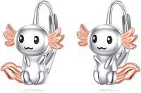 wholesale 925 Sterling Silver Angelic Bunny Leverback Earrings for Women Girls Gifts-axolotl