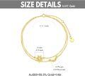wholesale 58.5% Pure Gold 14K Nickel-Free 5A CZ Sun & Moon Bracelet - Adjustable Chain, Hypoallergenic, High Polish, Gift for Women-0-1