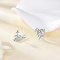 wholesale 925 Sterling Silver Chicken and Cat Stud Earrings Cute Animal Jewelry for Women Mom Mother's Day Gifts-0-3