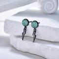 wholesale 925 Sterling Silver Lightning Bolt & Turquoise Studs with Abalone Shell Drops-0-2