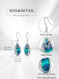 wholesale 925 Sterling Silver Abalone Shell Tree of Life Dangle Earrings for Women's Gifts-0-4