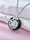 wholesale  Sterling Silver Crystal Infinity Rose Pendant Necklace Mother s Day Gift -0-3
