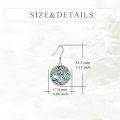 wholesale 925 Sterling Silver & Abalone Shell Tree of Life Earrings with Witches Knot Design for Women Men Gift-0-3