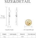 wholesale 925 Sterling Silver Nickel Lead Cadmium Free Threader Drop Earrings with Wind Chimes Design, Lightweight 3.56g, Gift Box-0-1