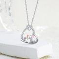 wholesale 925 Sterling Silver Heart-Shaped Elephant Pendant Necklace for Women - I Love You Forever-0-4