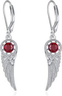 wholesale 925 Sterling Silver Angel Wing Dangle Earrings, Hypoallergenic, Tarnish Resistant, Symbolize Protection Purity Courage Love Harmony-Angel Wings