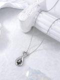 wholesale 925 Sterling Silver Infinity Love Pendant Necklaces with Mother and Baby Monkey Charm Gifts for Mom Wife Girlfriend Her-0-3